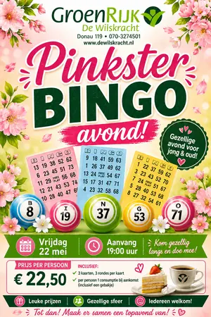 Pinkster bingoavond 22 mei