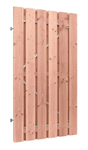 Douglas geschaafde plankendeur op verstelbaar stalen frame, 16 mm, 100 x 195 cm, onbehandeld.