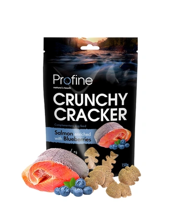 Profine Crunchy Cracker 150 g - Hondensnacks - Zalm&Blauwe Bes