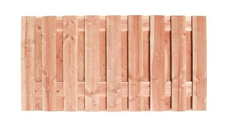 Redvision geschaafd plankenscherm 19-planks 16 mm, 180 x 90 cm, verticaal recht.
