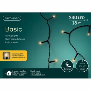 LUMINEO TREE LIGHTS Rice led bu l18m-240l zwart/classic warm
