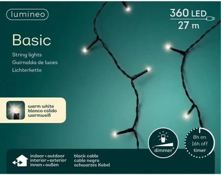 LUMINEO TREE LIGHTS Rice led bu l27m-360l zwart/warm white - afbeelding 1