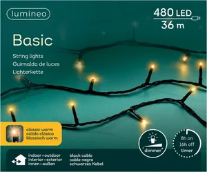 LUMINEO TREE LIGHTS Rice led bu l36m-480l zwart/classic warm