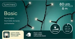 LUMINEO TREE LIGHTS Rice led bu l6m-80l zwart/warm white - afbeelding 1