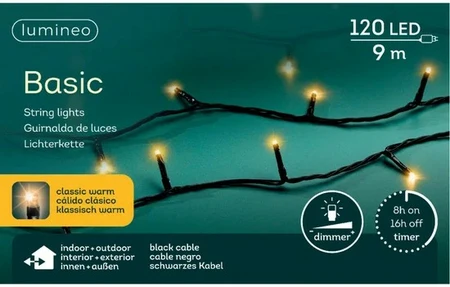 LUMINEO TREE LIGHTS Rice led bu l9m-120l zwart/classic warm - afbeelding 1