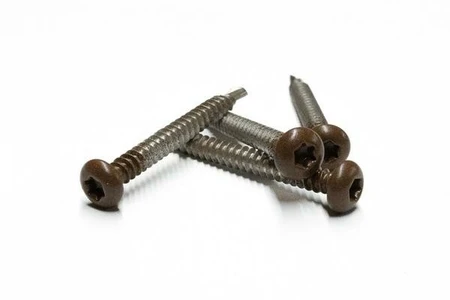 RVS schroef met gekleurde top voor NTW Castellation PRO, set a 50 stuks incl. bit, Ipé