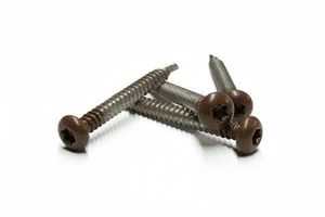 RVS schroef met gekleurde top voor NTW Castellation PRO, set a 50 stuks incl. bit, Ipé