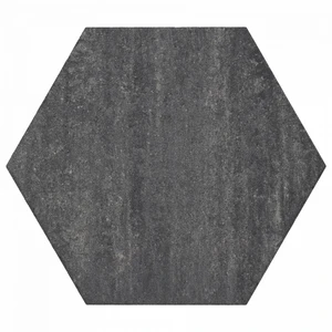 Soft Comfort Zeskant Grijs/zwart 60x60x4