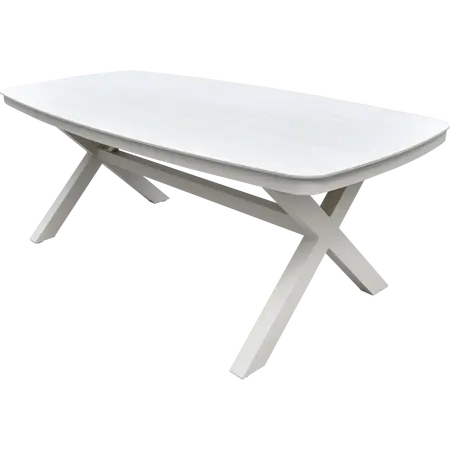 Tafel davos crema deens ovaal 200x100 - afbeelding 1