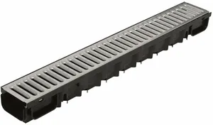 Top Drain met gegalvaniseerd stalen rooster 100x13x8,5cm