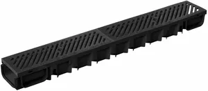 Top Drain met zwart gietijzer rooster 100x13x8,5cm