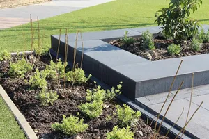 Traptrede massief 100x40x18cm zwart - afbeelding 3