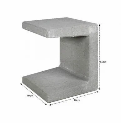 U-Element 40x40x50cm grijs - afbeelding 1