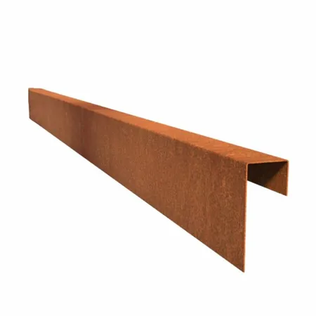 Cortenstaal U-profiel eenzijdig lange kant 100x5,1x20,8x5,4cm