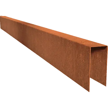 Cortenstaal U-profiel opsluitband 6x20x100