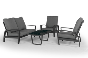 Valencia set 2-zitsbank, 2 stoelen, hocker en tafel