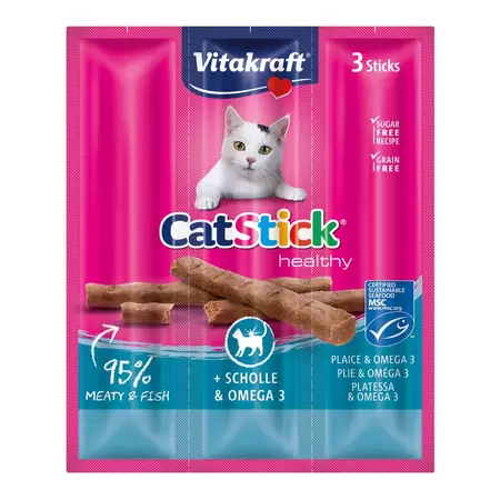 Vitakraft Cat Stick Mini Schol & Omega 3 (3 stuks)