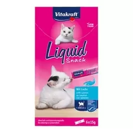 Vitakraft Liquid Snack Zalm & Omega 3 (6 stuks)