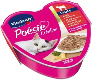 Vitakraft Poesie Création kalfsvlees in kaassaus (85g)