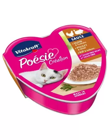 Vitakraft Poesie Création kip & kalkoen in saus (85g)