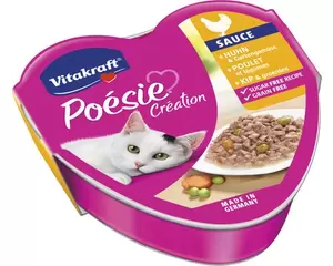 Vitakraft Poesie Création met kip en groente in saus (85g)