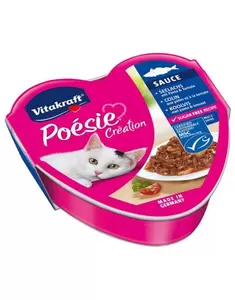 Vitakraft Poesie Création met koolvis, pasta en tomaat in saus (85g)