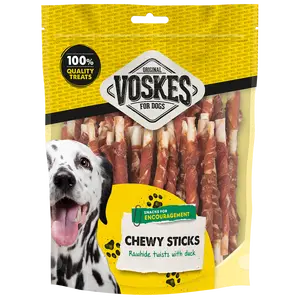 Voskes runderhuid sticks eend 400gr