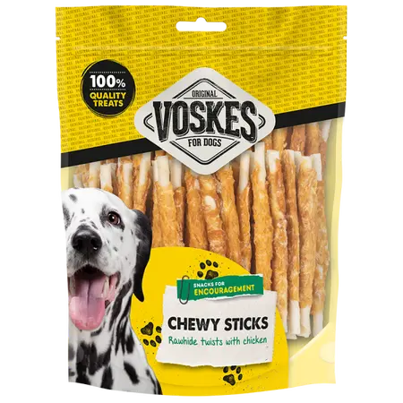 Voskes runderhuid sticks kip 400gr