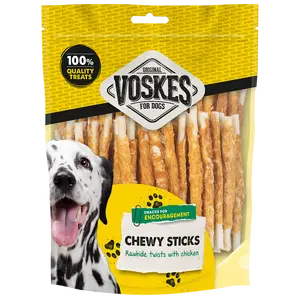 Voskes runderhuid sticks kip 400gr