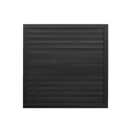 Vuren tuinscherm Hillhout Basic Excellent, 180 x 180 x 4,5 cm, zwart gespoten (RAL 9005)