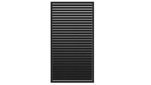 Vuren shutterscherm, 120 x 224 cm, zwart gespoten