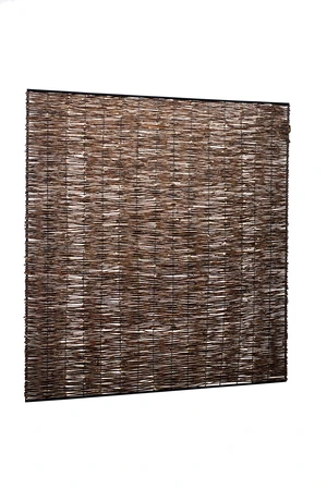 Wilgentenenscherm fijn, met ijzeren frame, 180 x 180 cm.