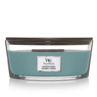 WoodWick candle Evergreen Cashmere Ellipse Candle *per 01/10/2023
