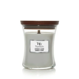 WoodWick candle Lavender & Cedar Medium Candle