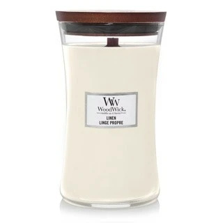 WoodWick candle Linen Large Candle
