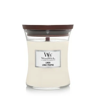 WoodWick candle Linen Medium Candle