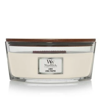 Woodwick Linen Ellipse Candle