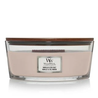 WoodWick candle Vanilla & Sea Salt Ellipse Candle